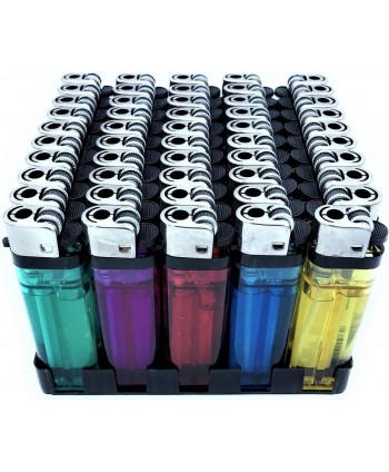 50x Accendini Colori e Fantasie Assortiti Non Ricaricabili