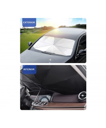 Parasole Per Auto Parabrezza Anteriore Ombrello Portatile Pieghevole 125x75cm