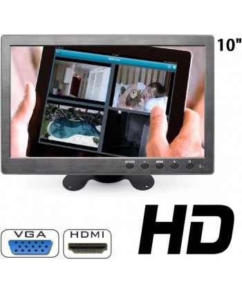 Monitor 10.1" GeDi Full-HD HDMI VGA AV Per Videosorveglianza e Auto Camper GD-101FHD