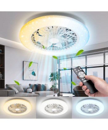 Plafoniera Ventilatore da Soffitto LED e Telecomando